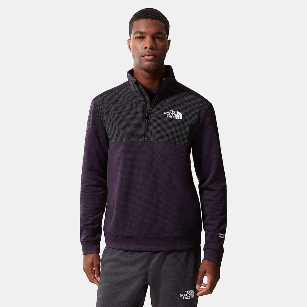 The North Face Mountain Athletics Quarter-Zip Ανδρικα Μπουφάν Fleece - Βαθυ Μωβ (YGJN90781)